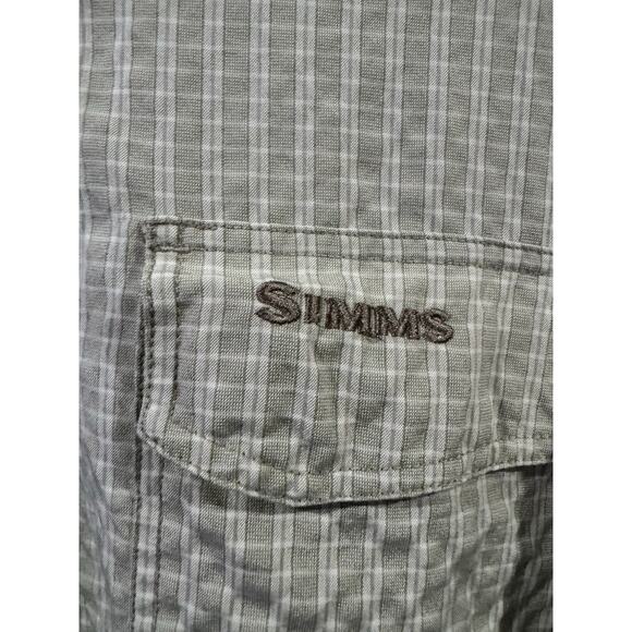 Simms No Fly Zone Bug Proof Tan Plaid Button Down Active Wear Shirt XXL - Picture 3 of 4